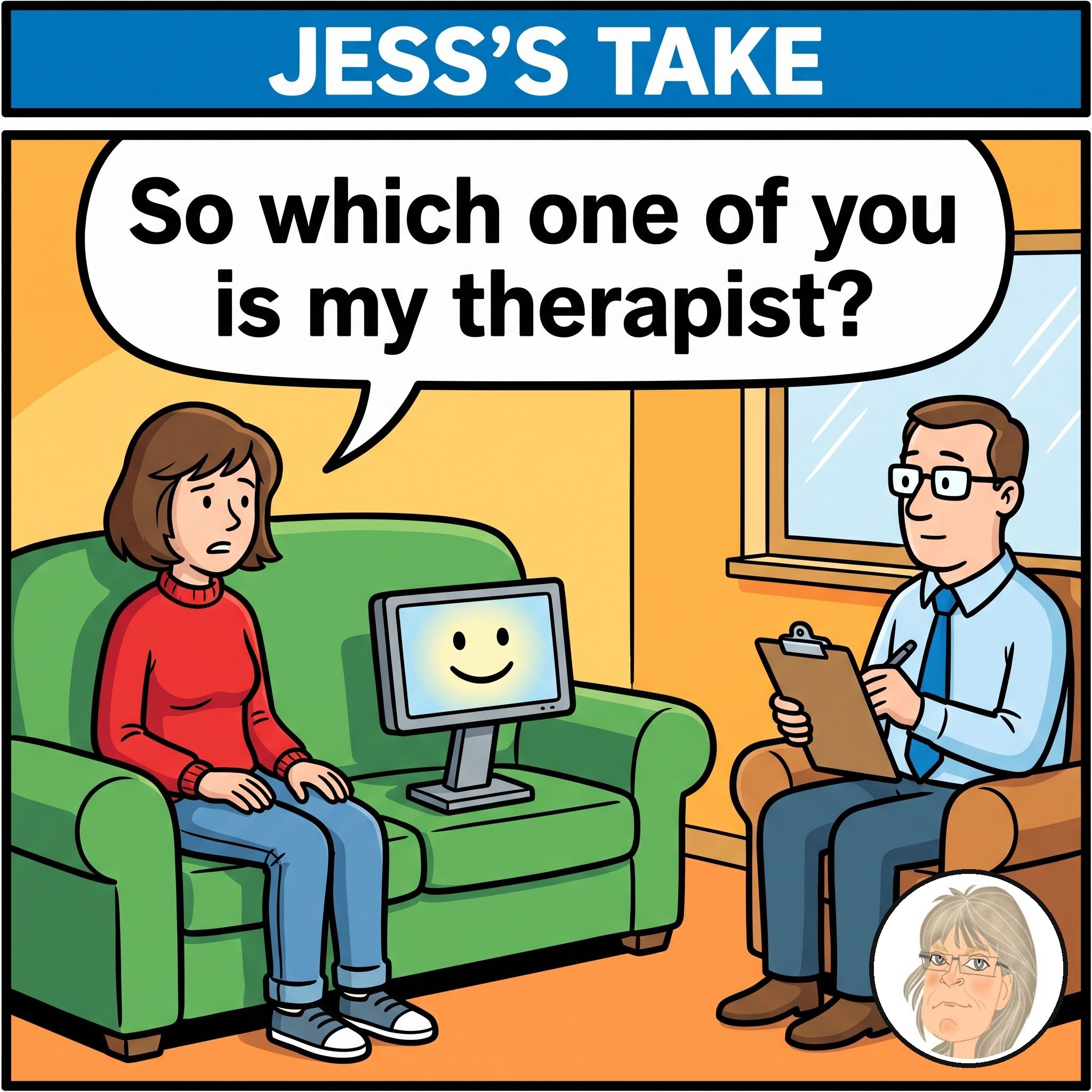 Jess's Take editorial cartoon on today's lead