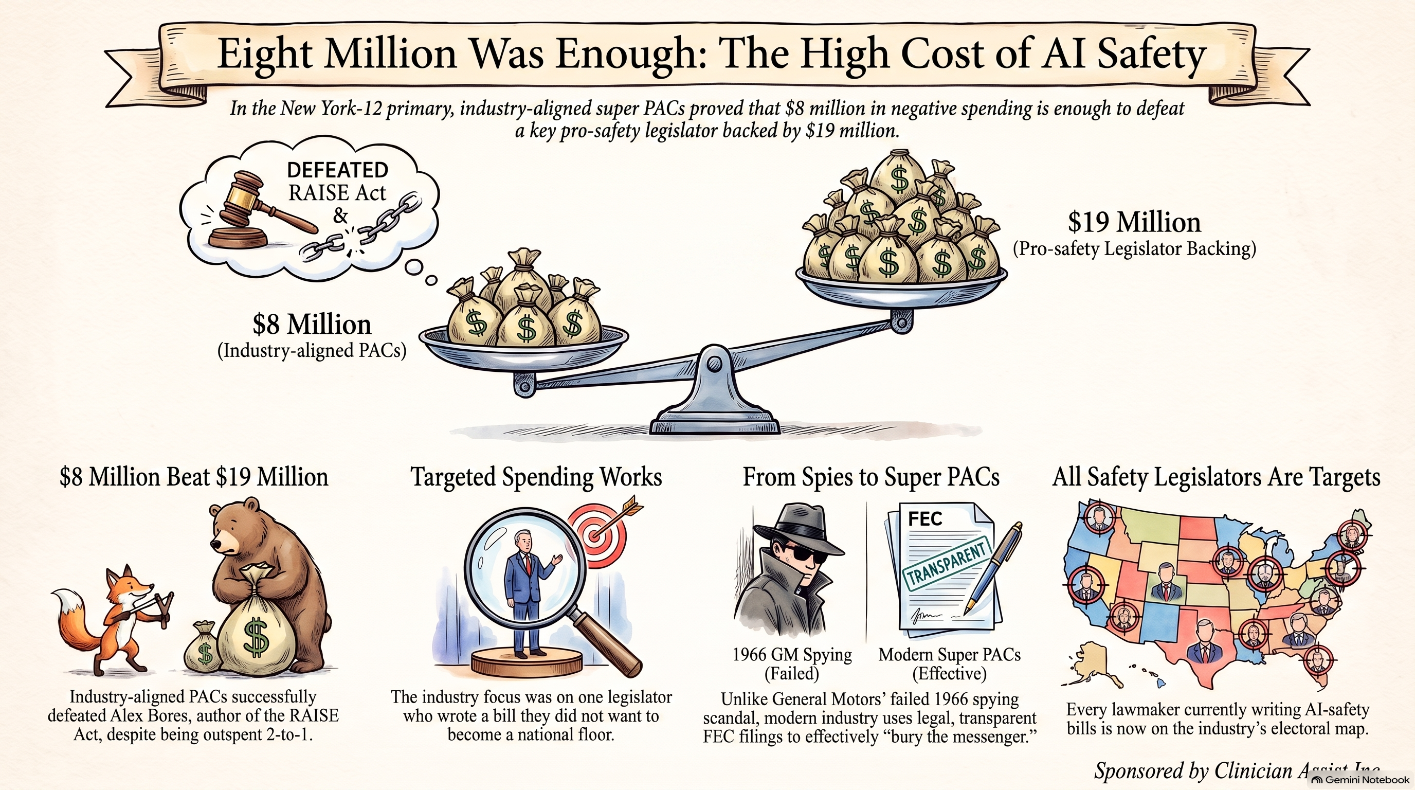 CAW #133 infographic: Eight million dollars beat thirteen million. Money Watch launches.