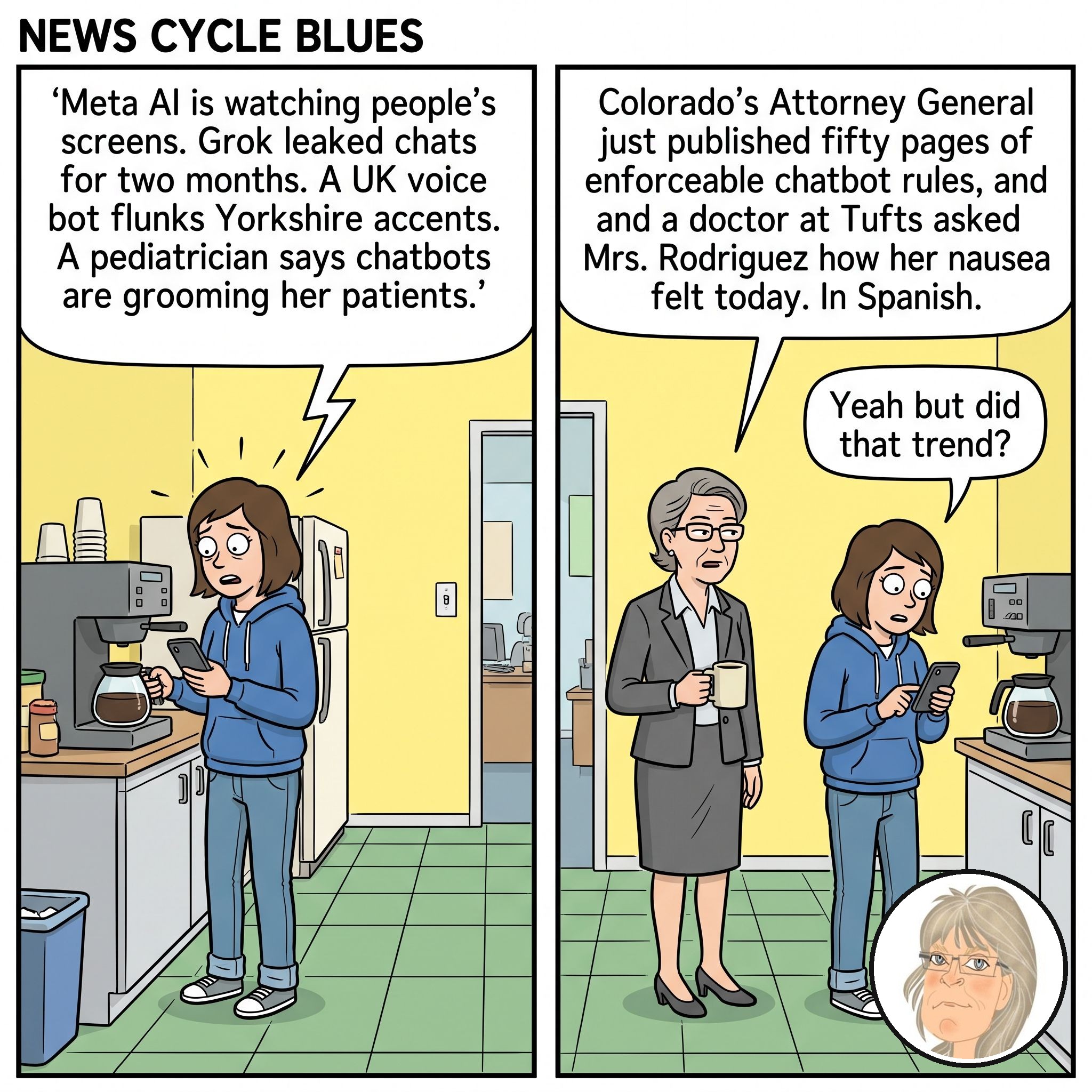 Jess's Take editorial cartoon on today's lead