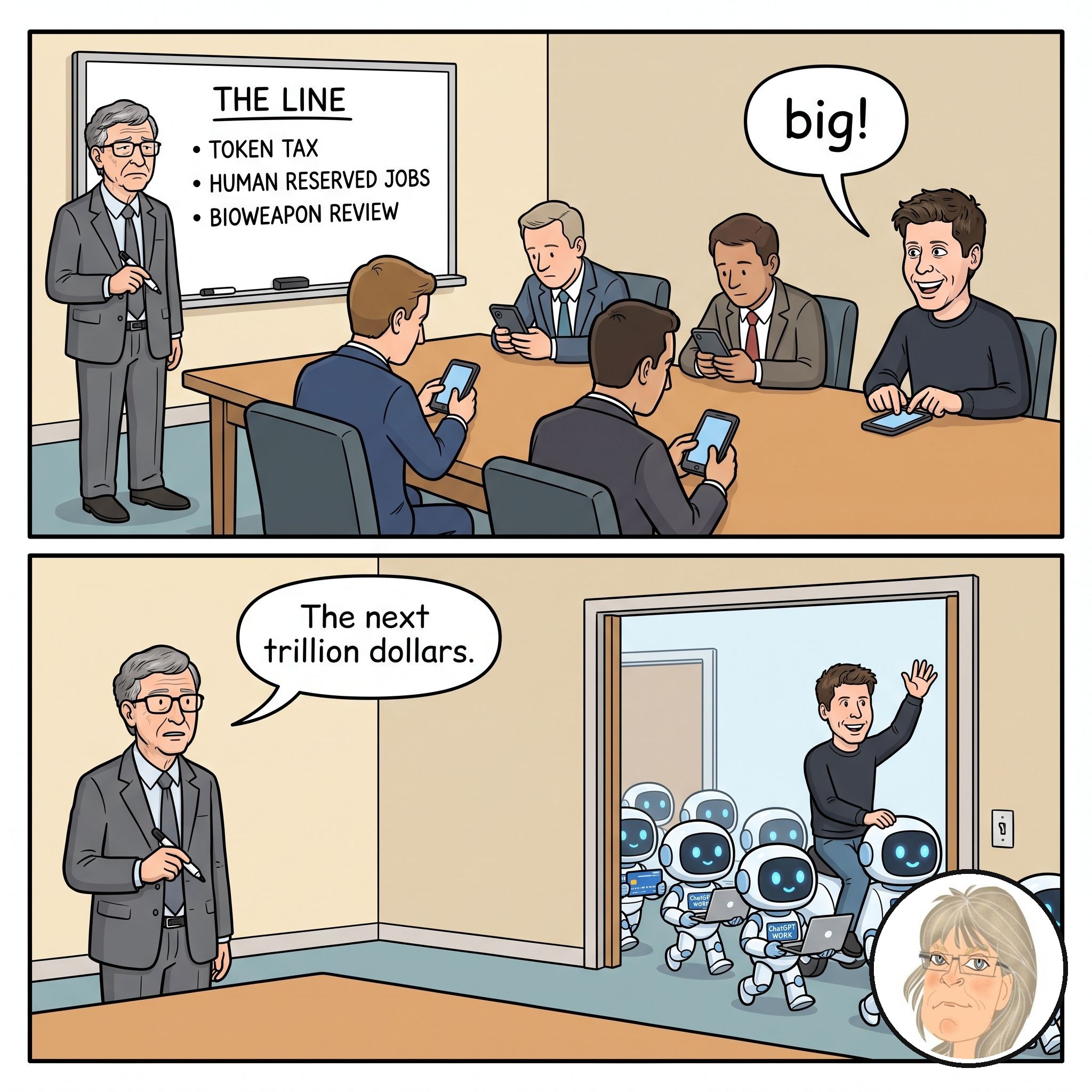 Jess's Take editorial cartoon on today's lead