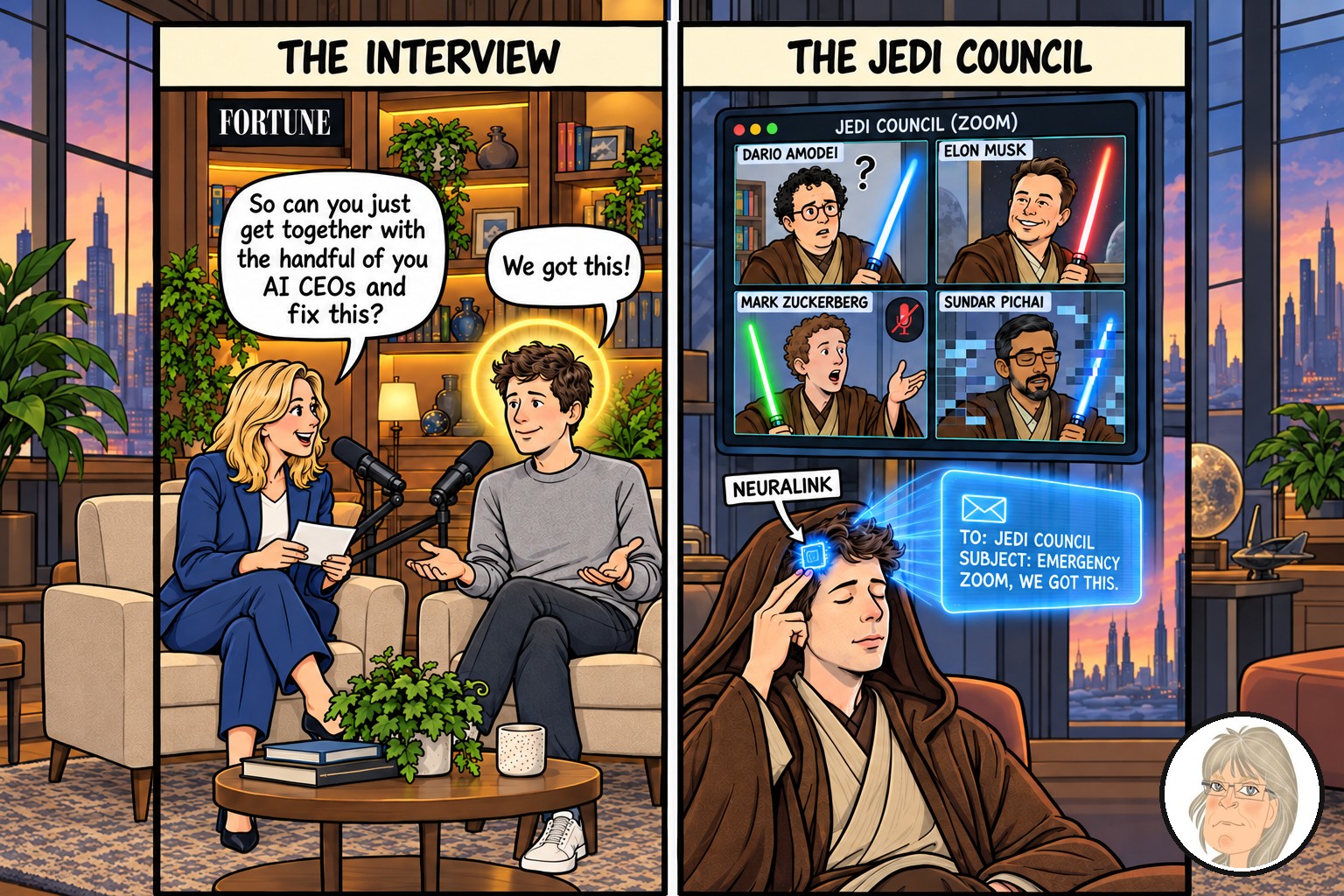 Jess's Take: an editorial cartoon on today's lead story.