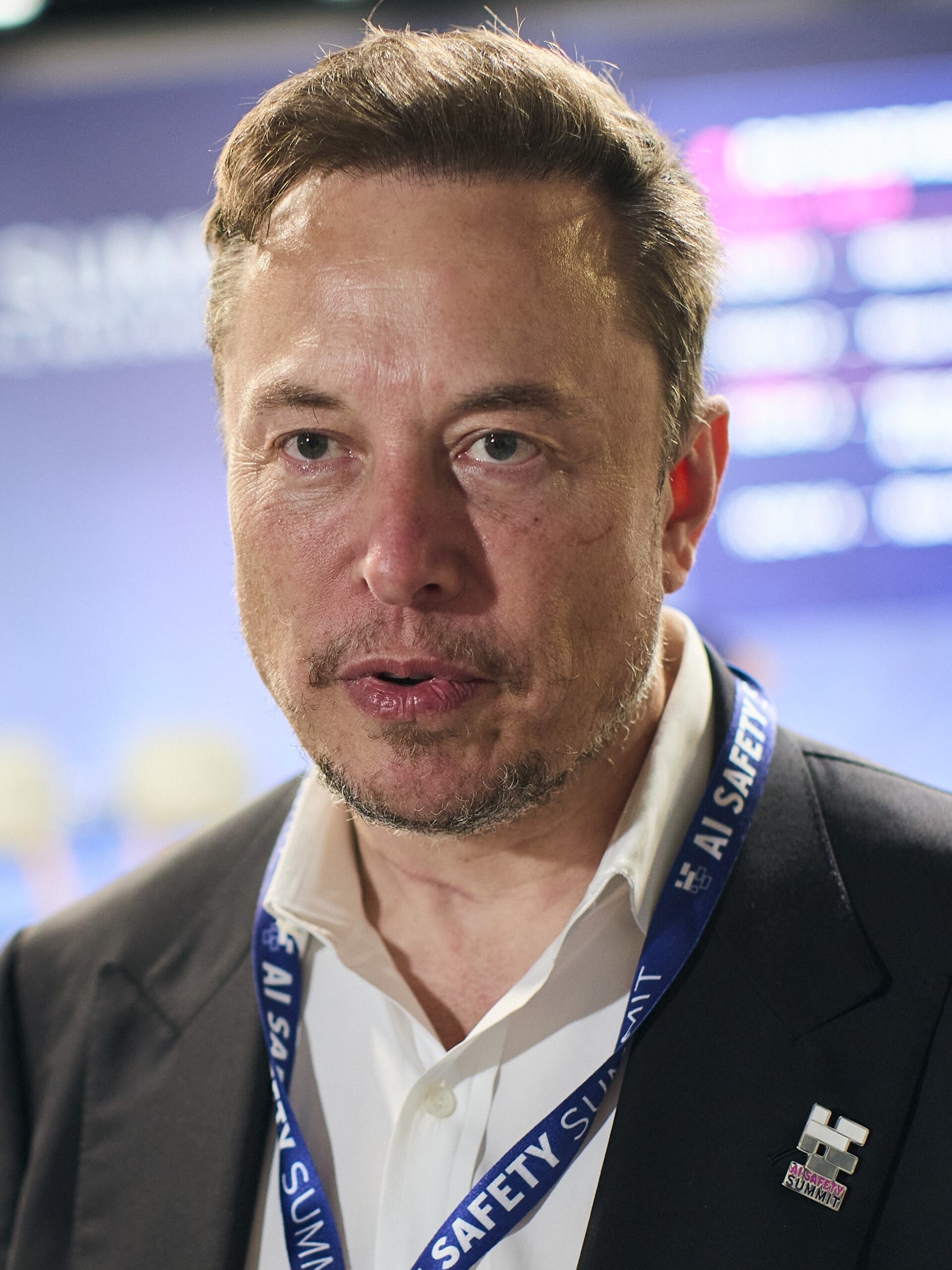 Elon Musk, founder of xAI, at the UK AI Safety Summit at Bletchley Park in November 2023, who told The Economist in July 2026 that in ten years artificial intelligence will be far greater than the sum of human intelligence and proposed that rival labs test each other’s frontier models before release