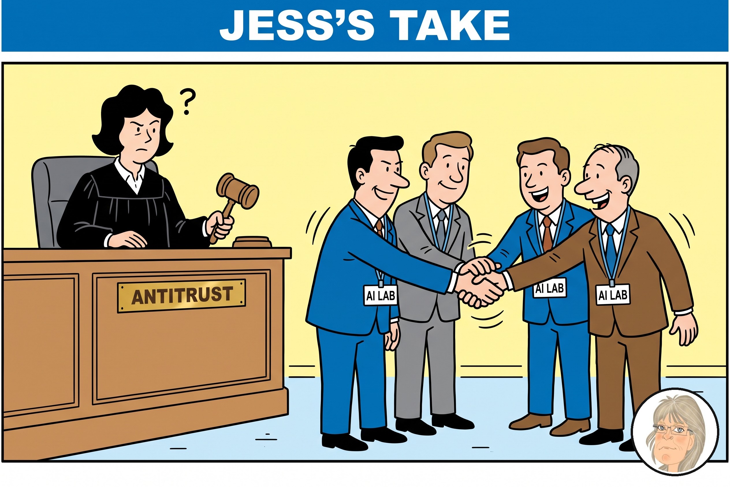 Jess's Take: an editorial cartoon on today's lead story.
