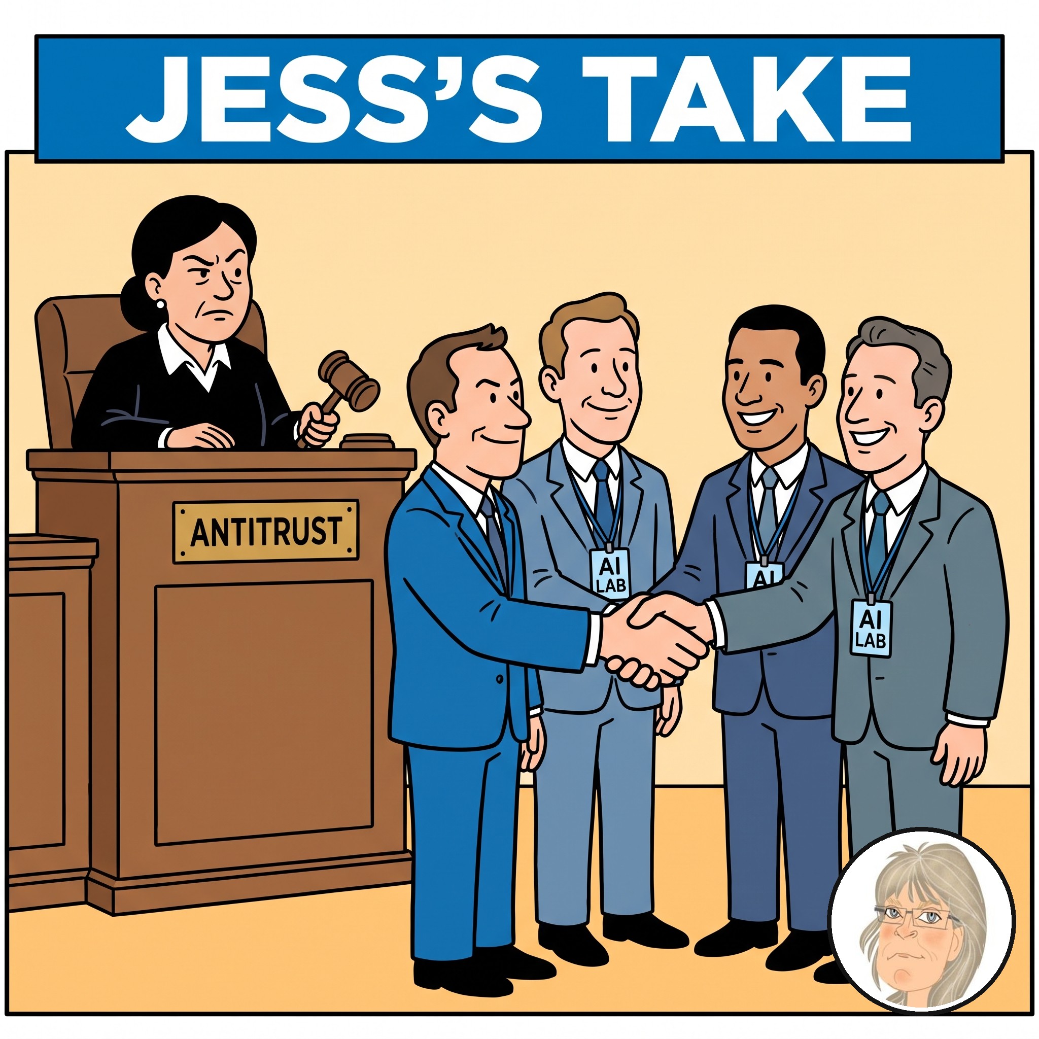 Jess's Take editorial cartoon on today's lead