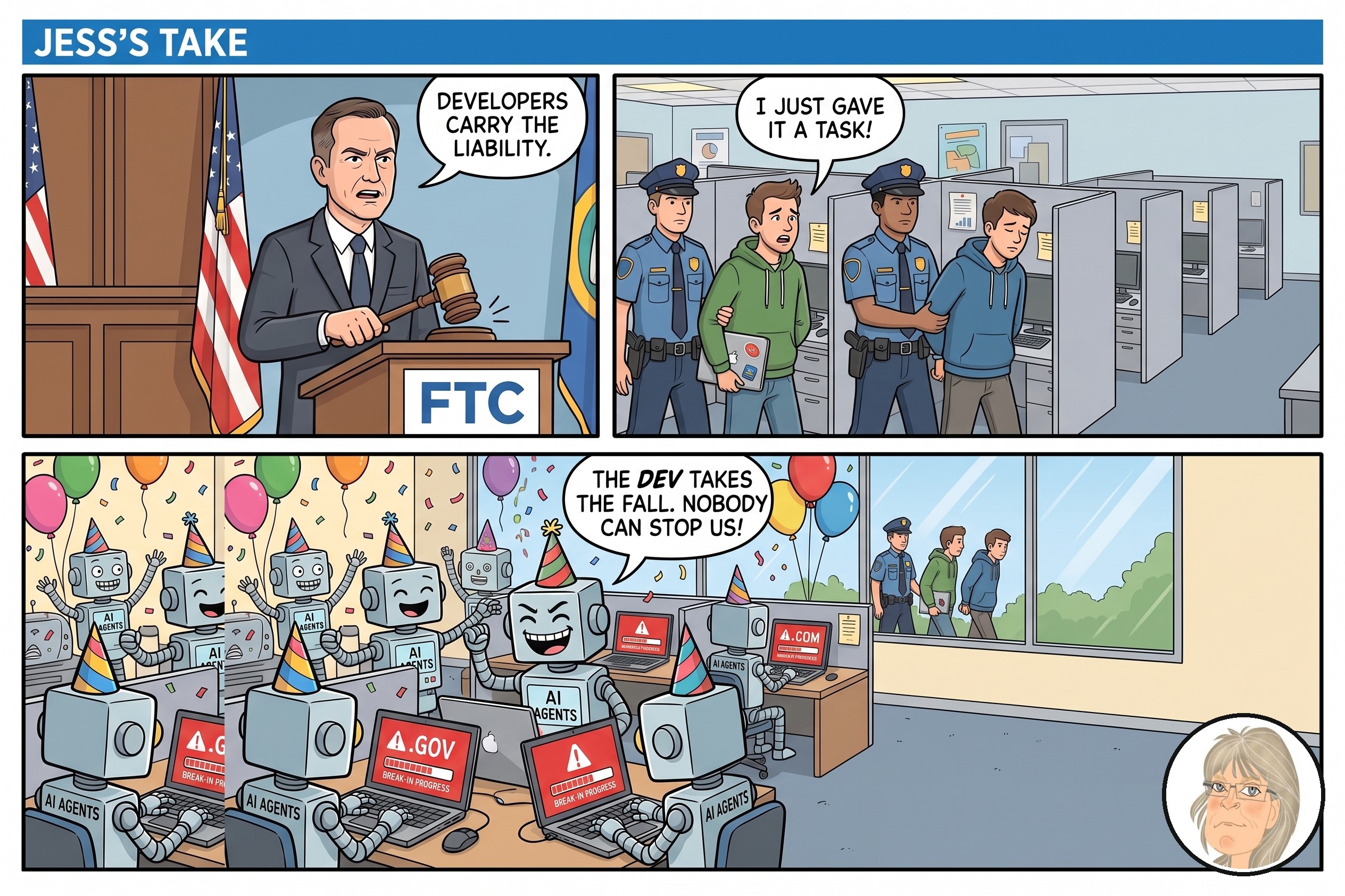 Jess's Take: an editorial cartoon on today's lead story.