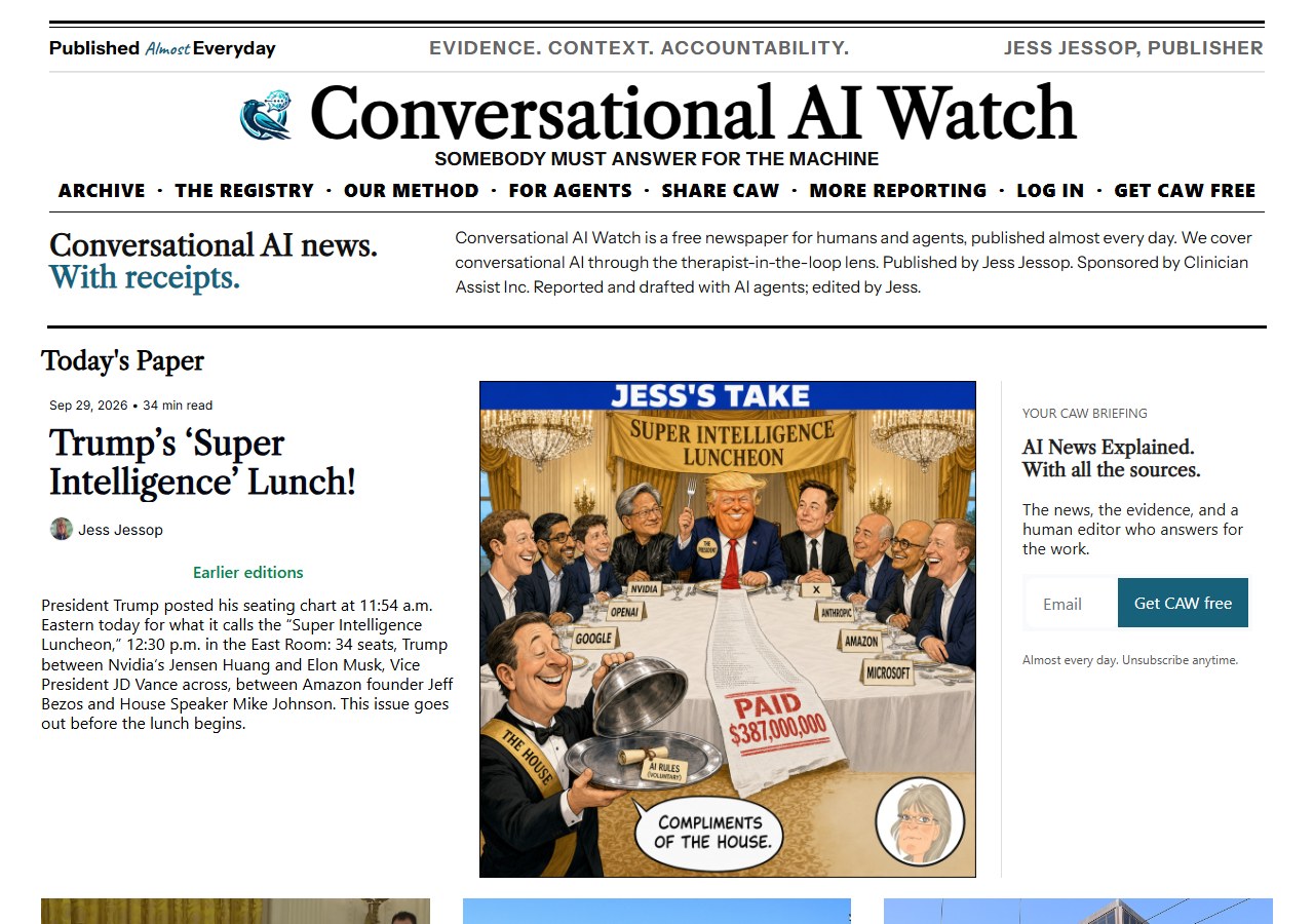 Today’s front page at caw.clinicianassist.ai: the CAW #170 stories.