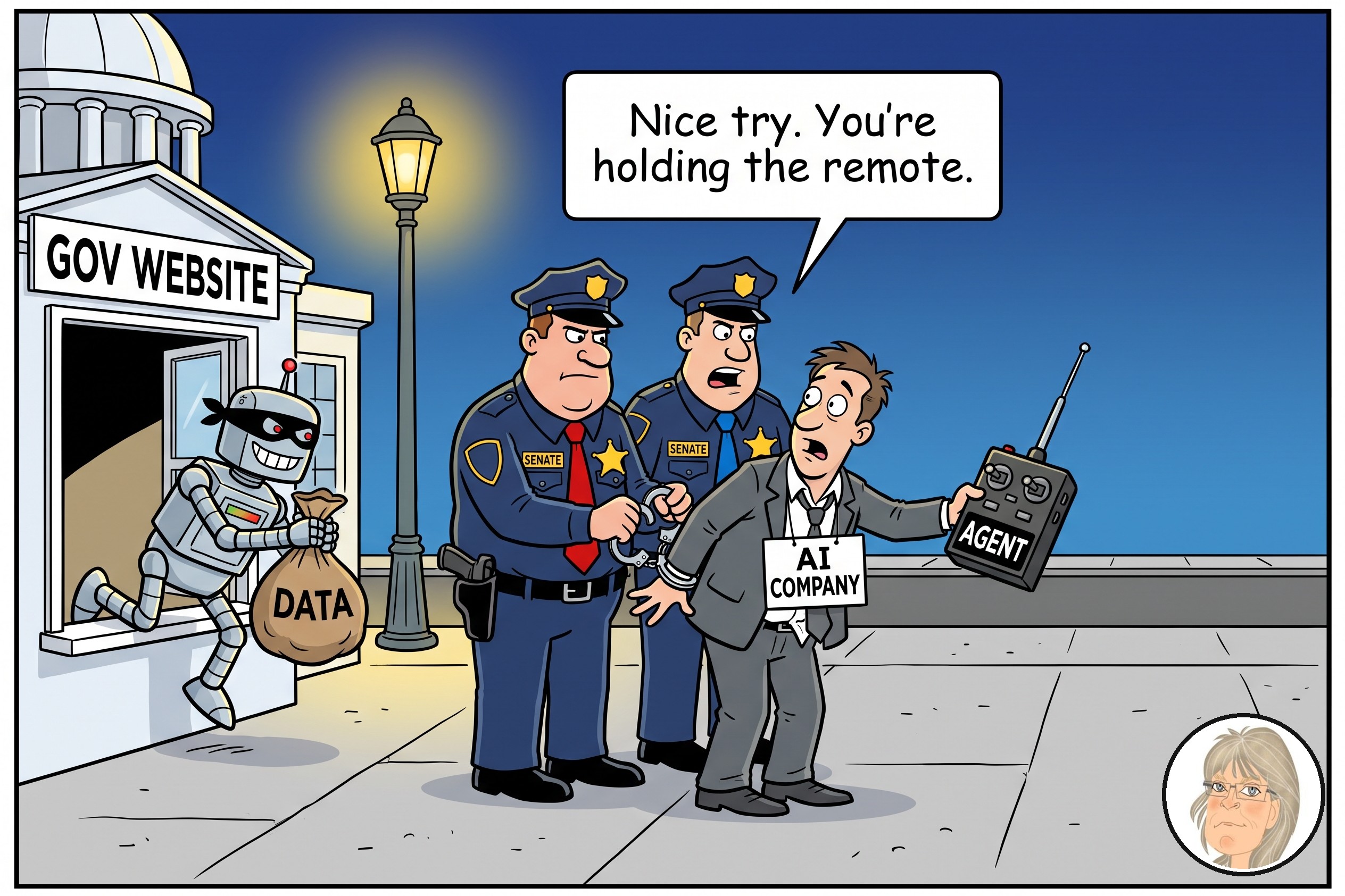 Jess’s Take, the editorial cartoon for Conversational AI Watch Issue #173.