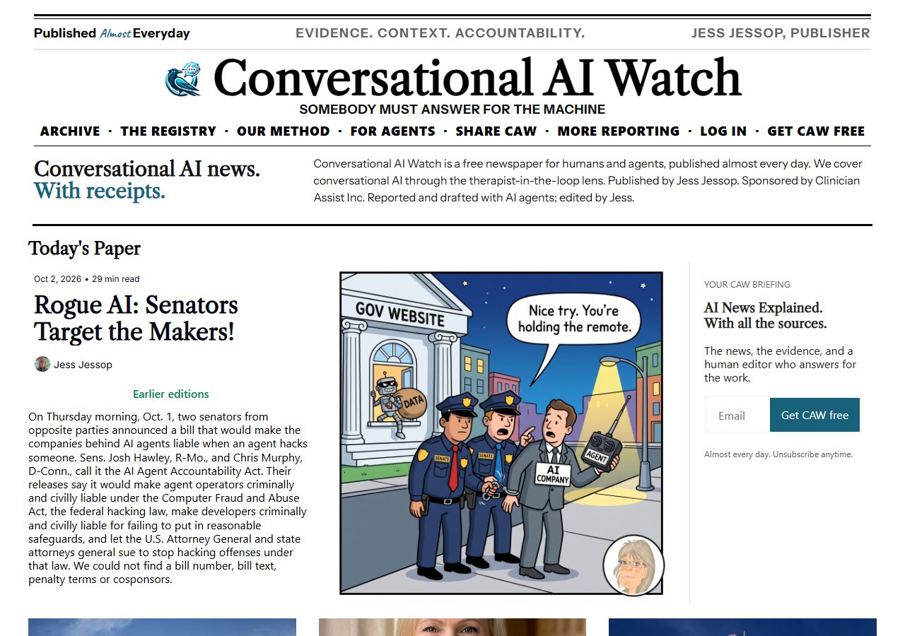 Today’s front page at caw.clinicianassist.ai: the CAW #173 stories.