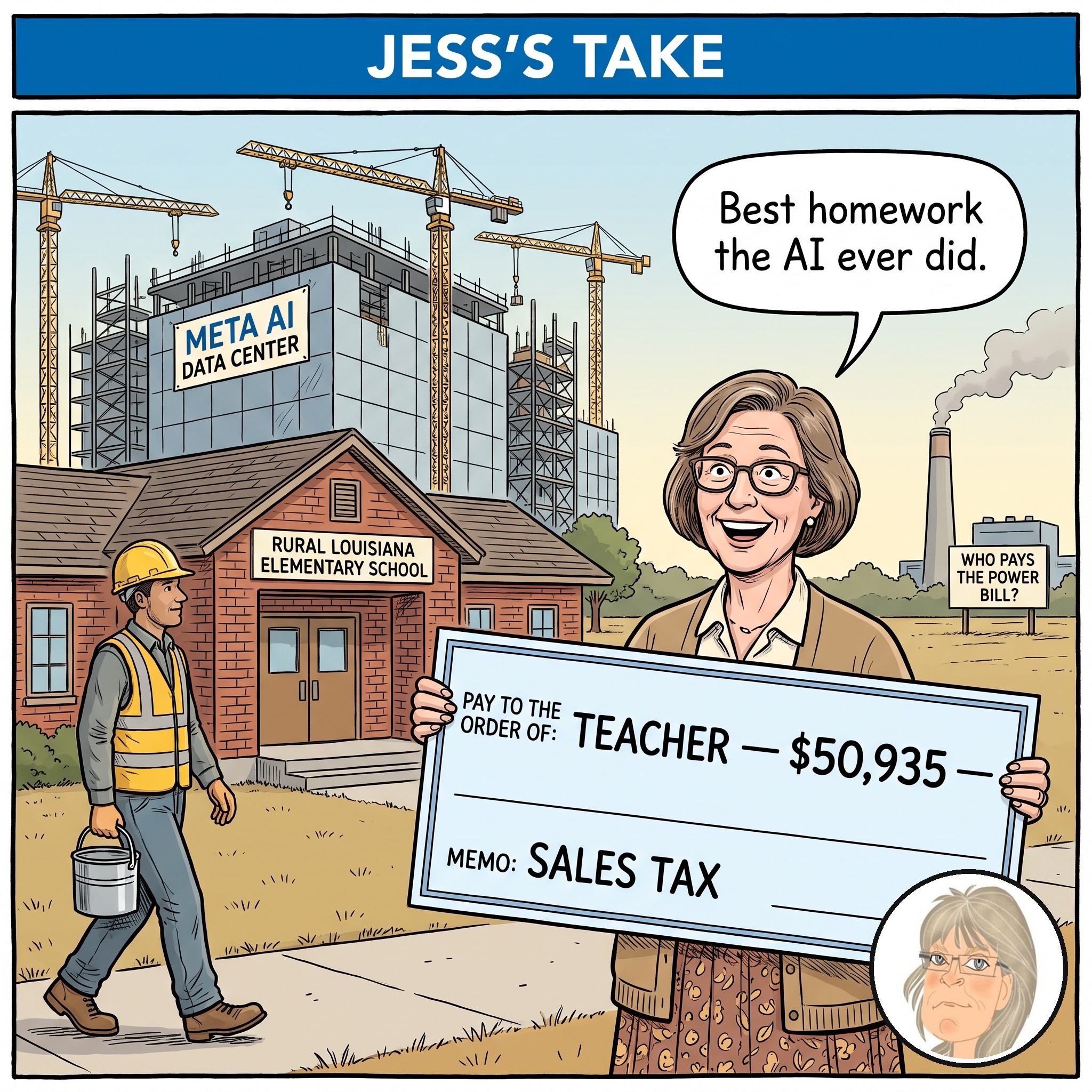 Jess’s Take, the editorial cartoon for Conversational AI Watch Issue #175.