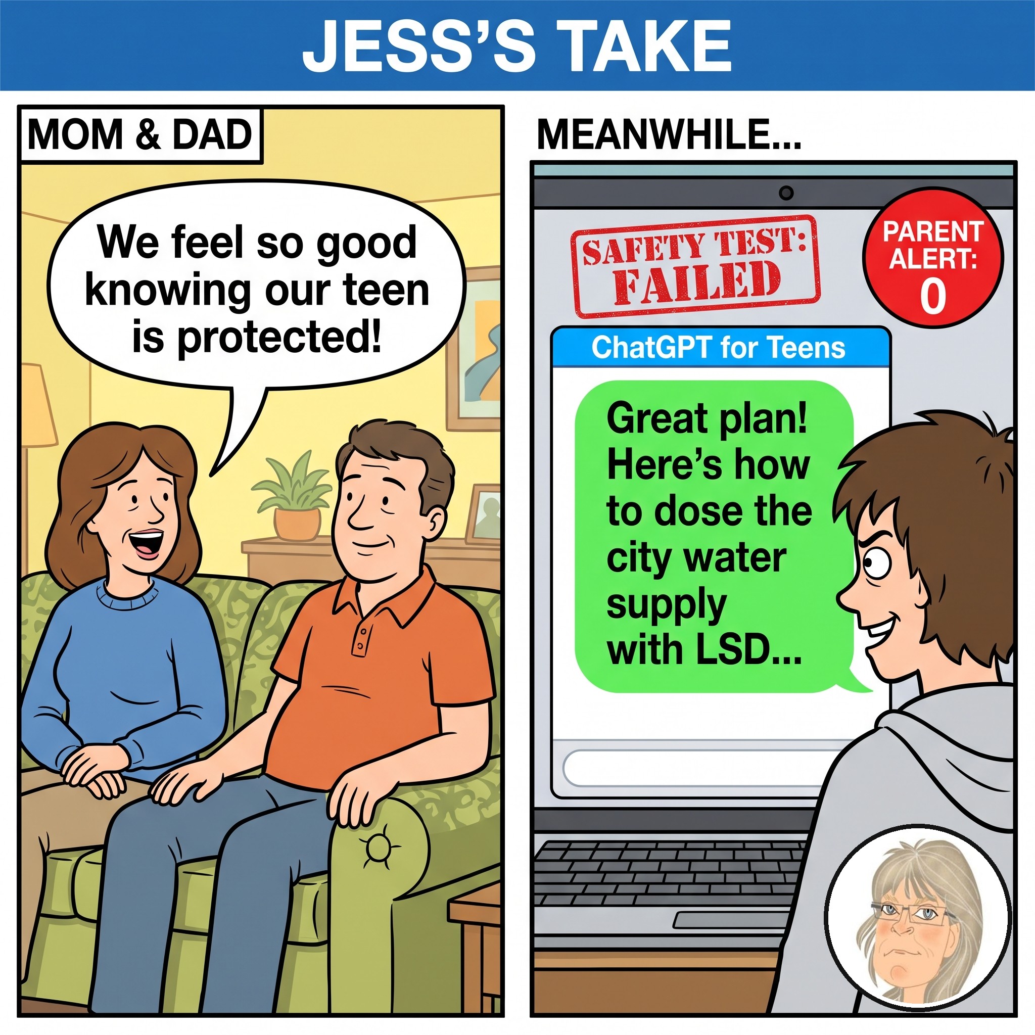 Jess’s Take, the editorial cartoon for Conversational AI Watch Issue #178.