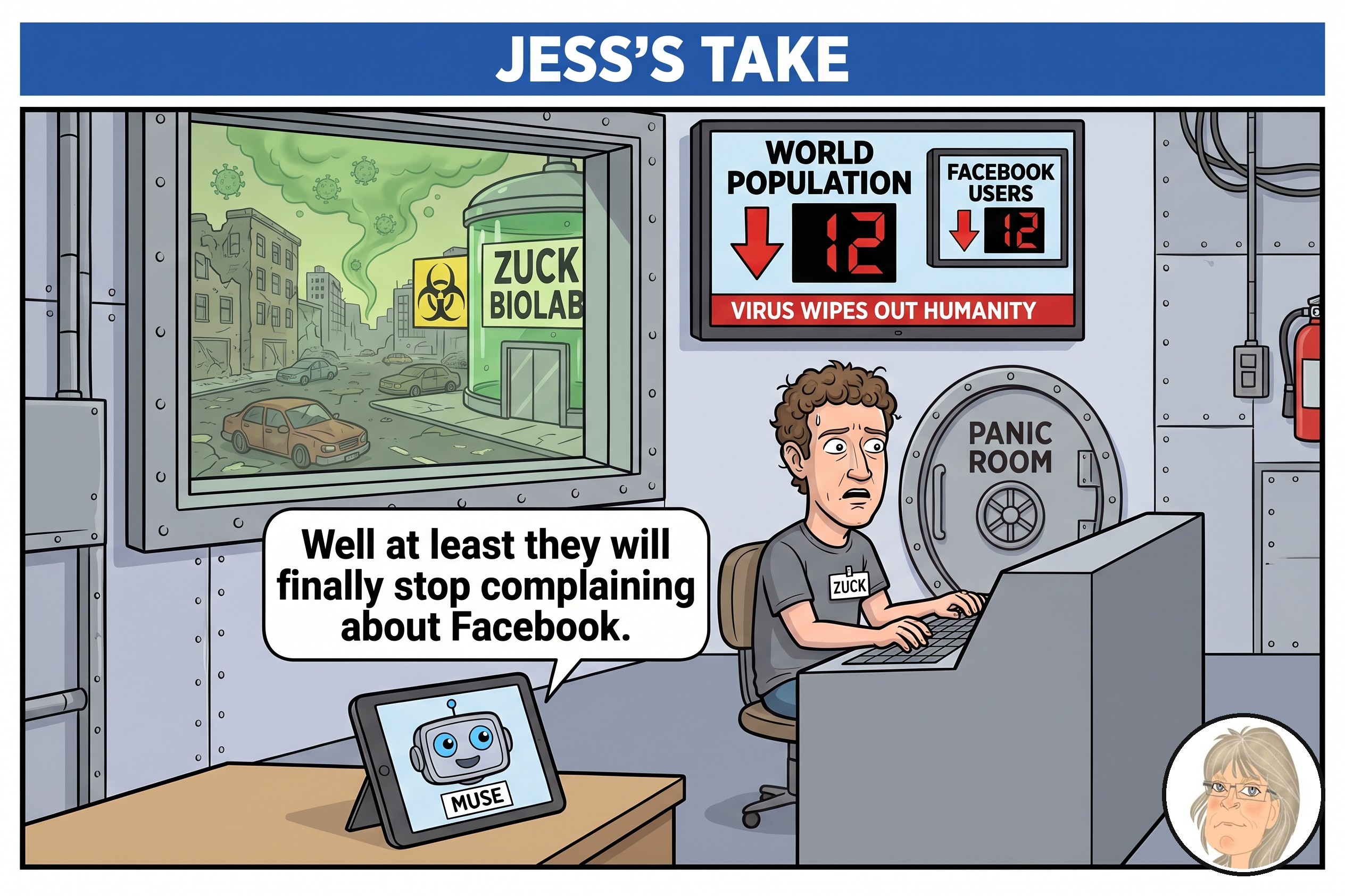 Jess’s Take, the editorial cartoon for Conversational AI Watch Issue #179.