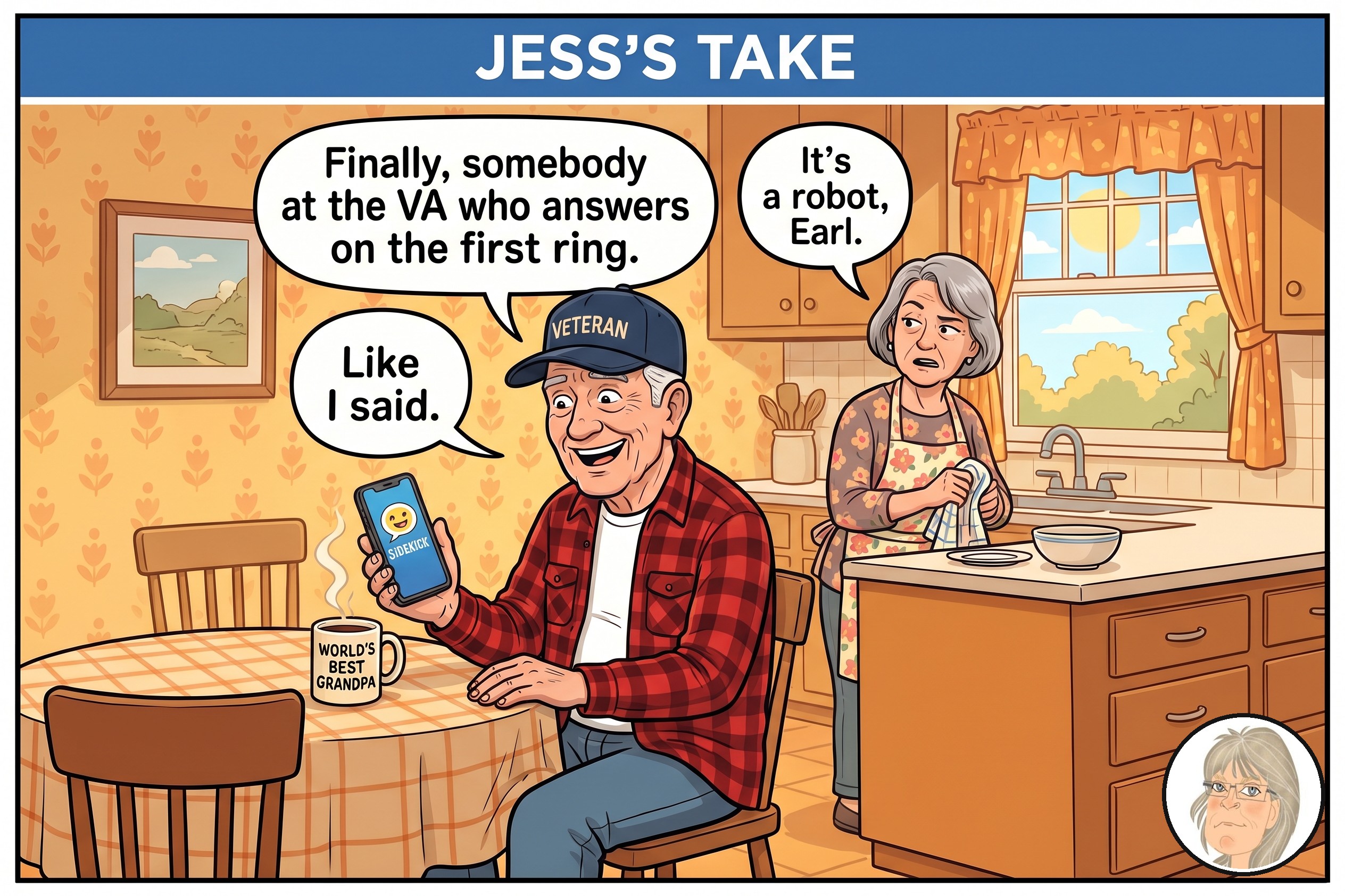 Jess’s Take, the editorial cartoon for Conversational AI Watch Issue #182.