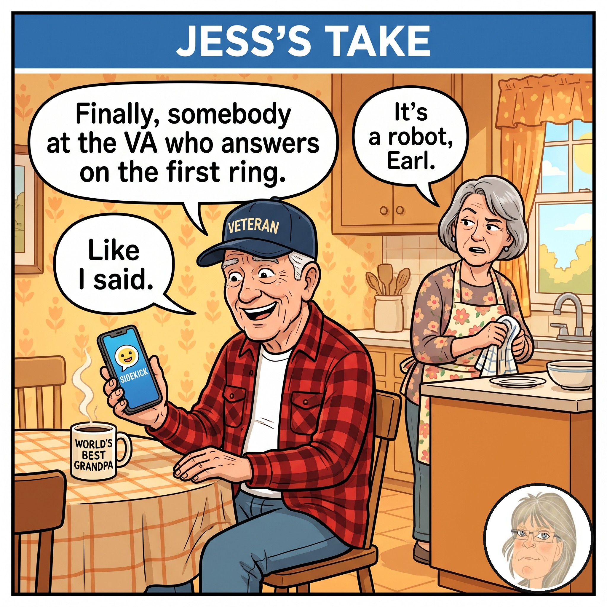 Jess’s Take, the editorial cartoon for Conversational AI Watch Issue #182.