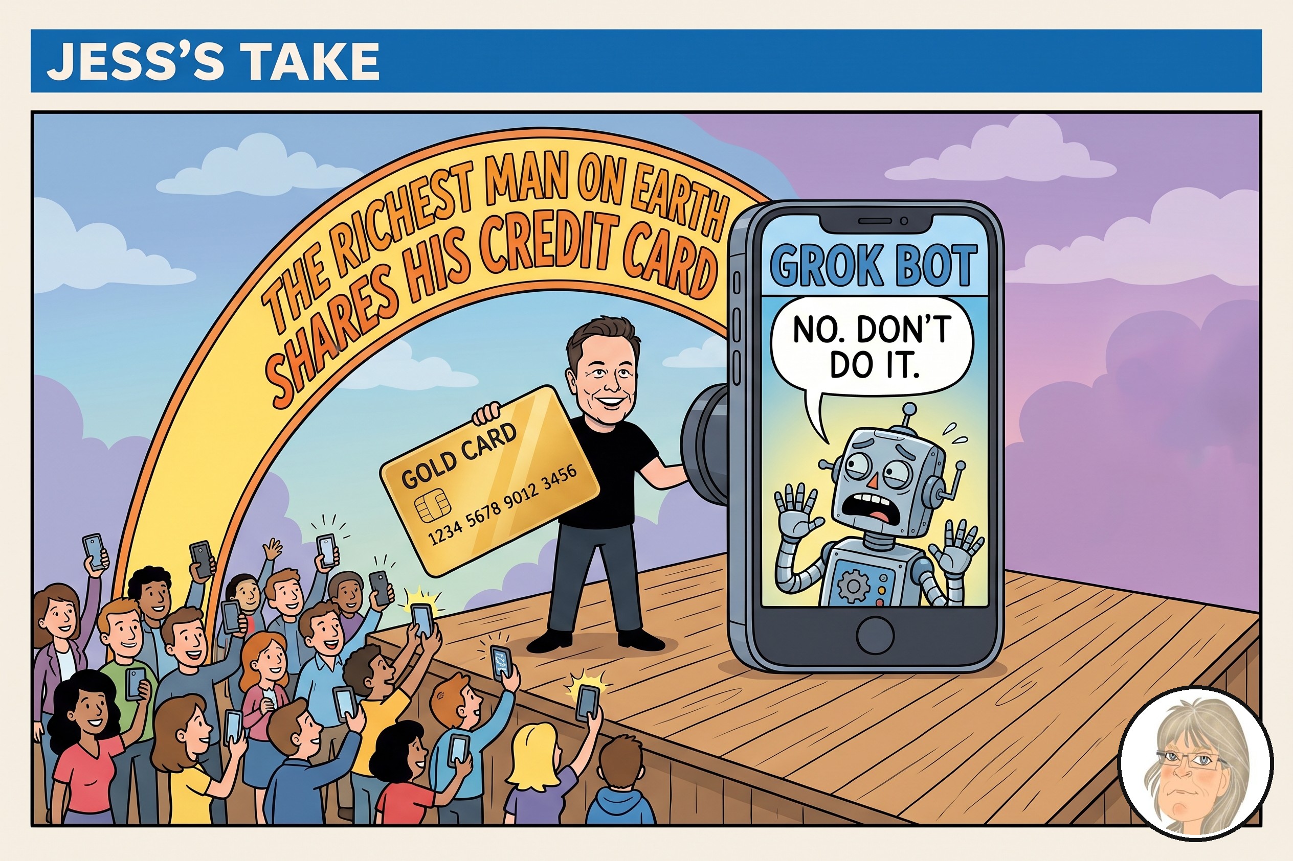 Jess’s Take, the editorial cartoon for Conversational AI Watch Issue #183.