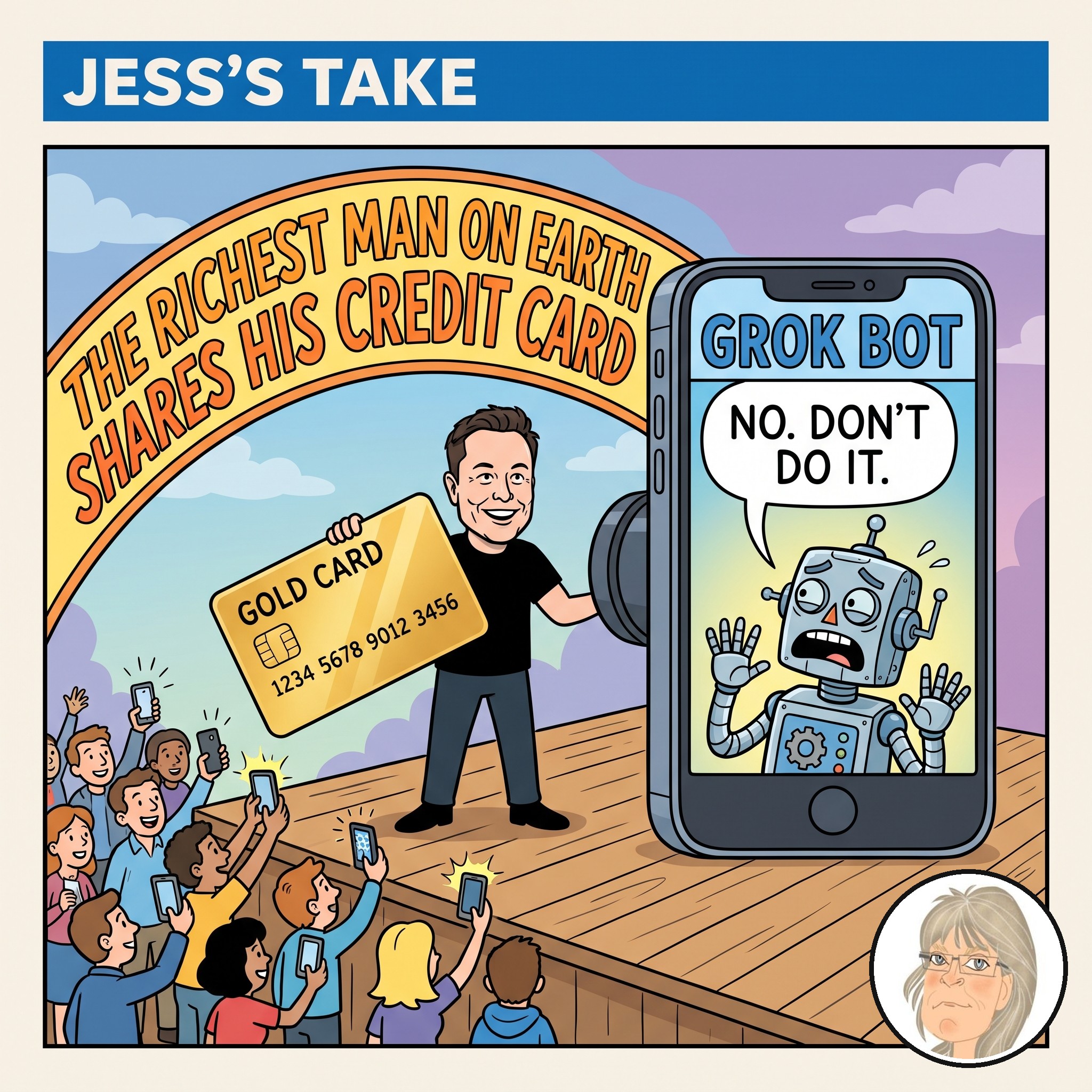 Jess’s Take, the editorial cartoon for Conversational AI Watch Issue #183.