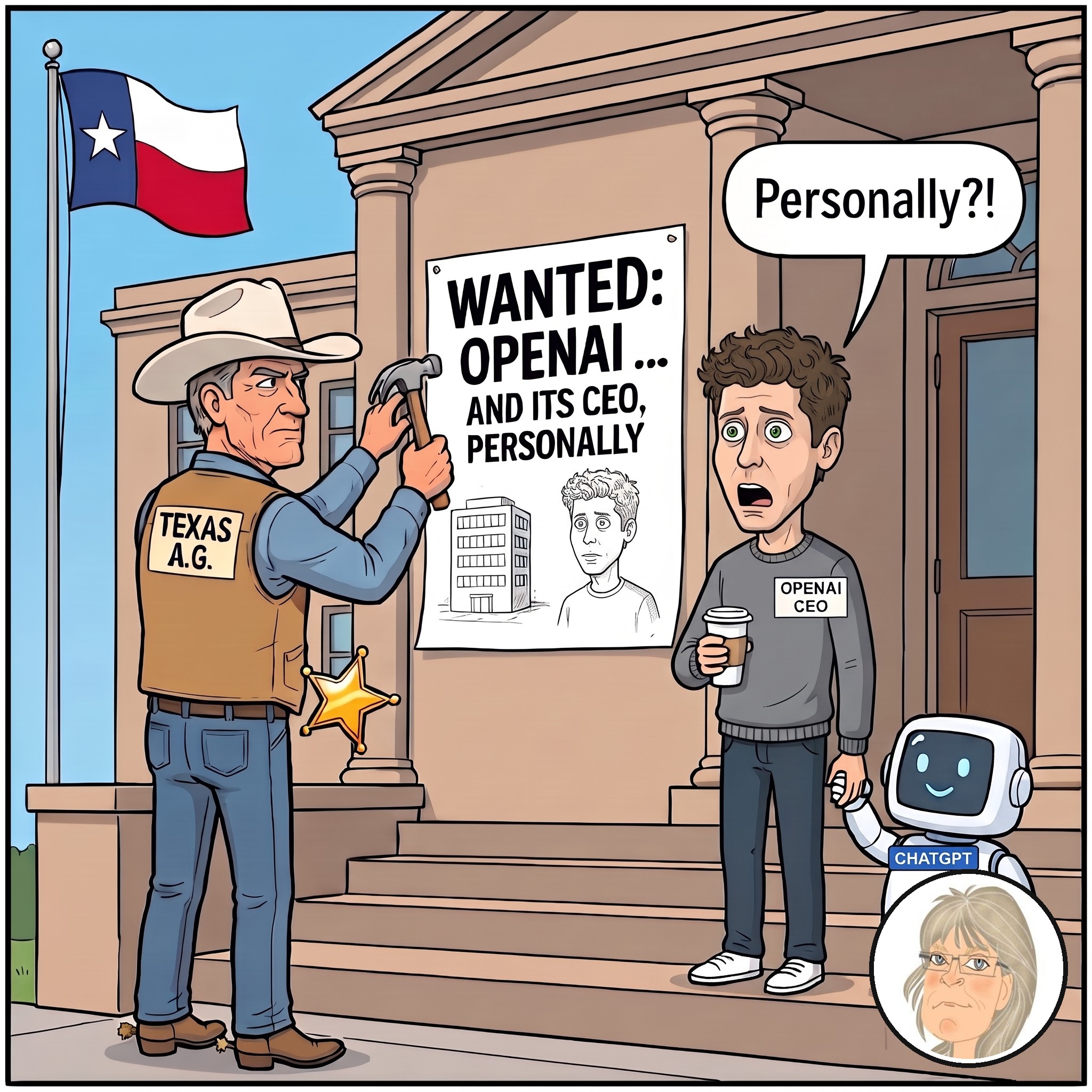 Jess’s Take, the editorial cartoon for Conversational AI Watch Issue #195.