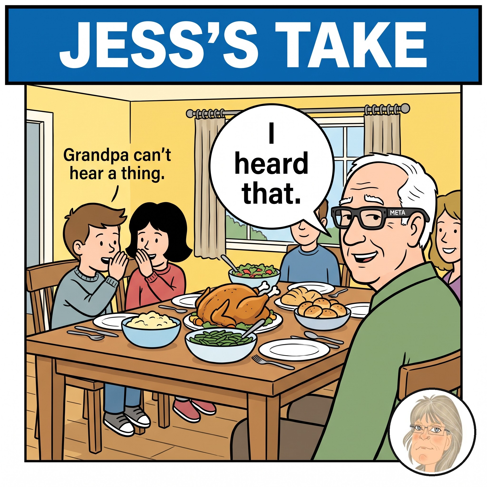 Jess’s Take, the editorial cartoon for Conversational AI Watch Issue #196.
