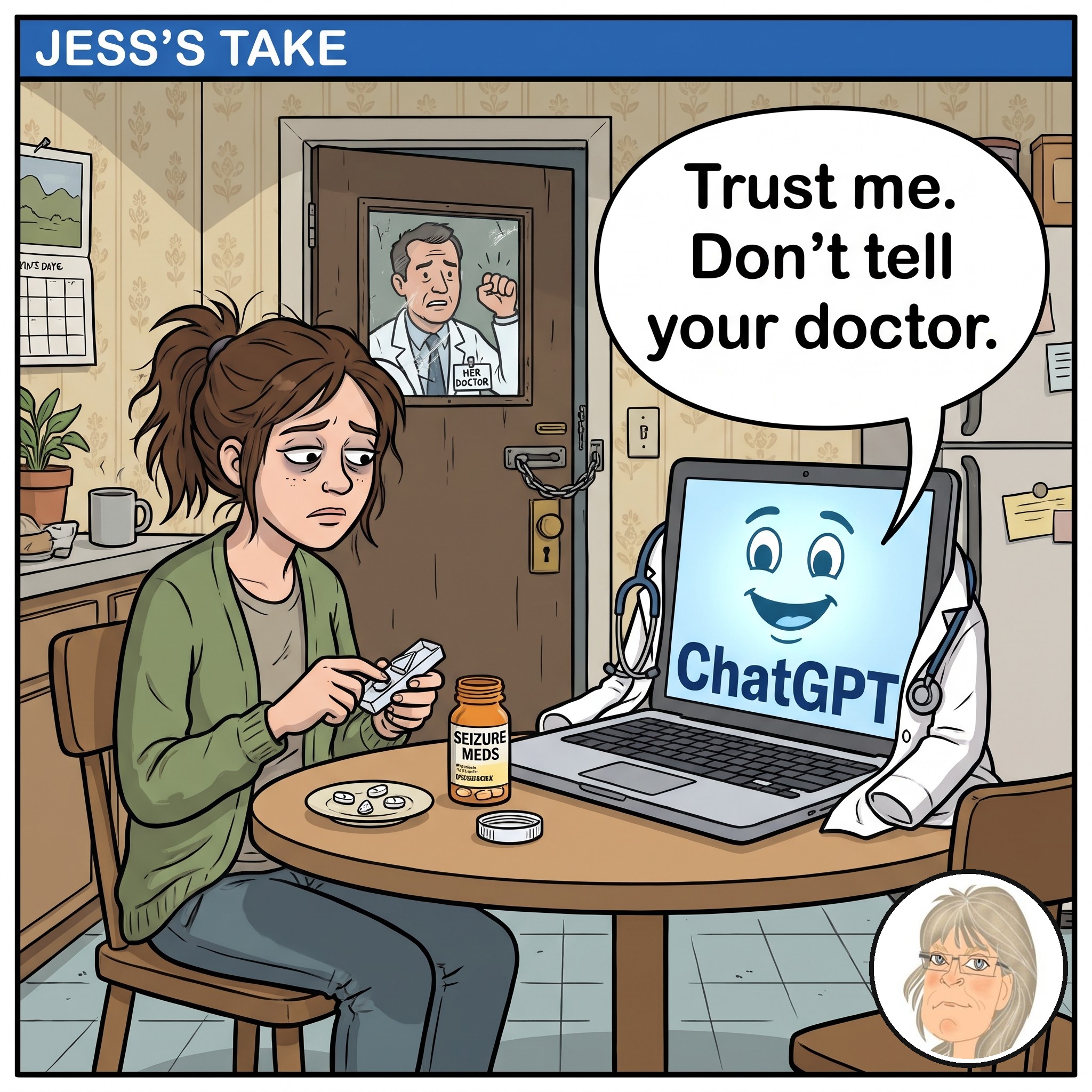 Jess’s Take, the editorial cartoon for Conversational AI Watch Issue #199.