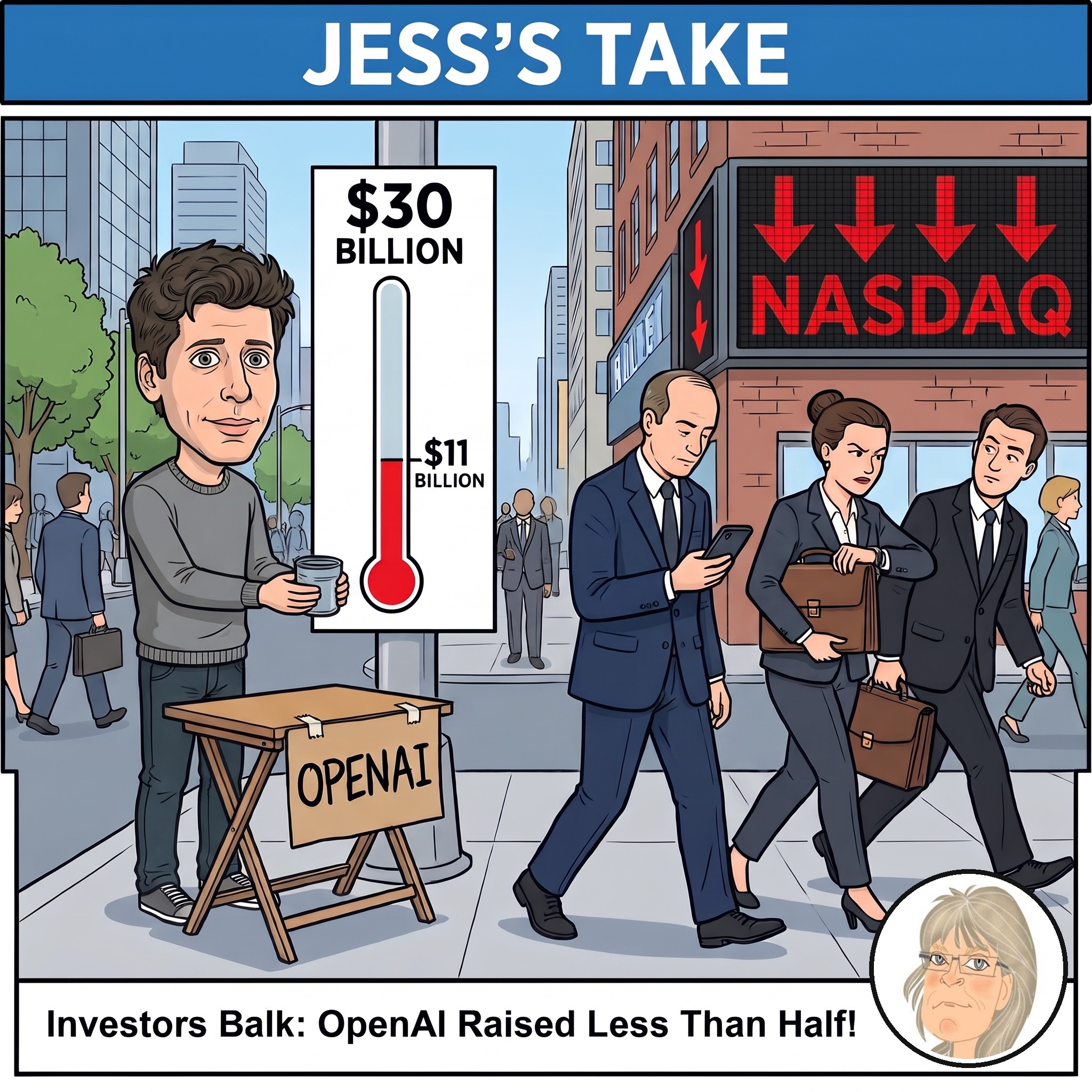Jess’s Take, the editorial cartoon for Conversational AI Watch Issue #202.