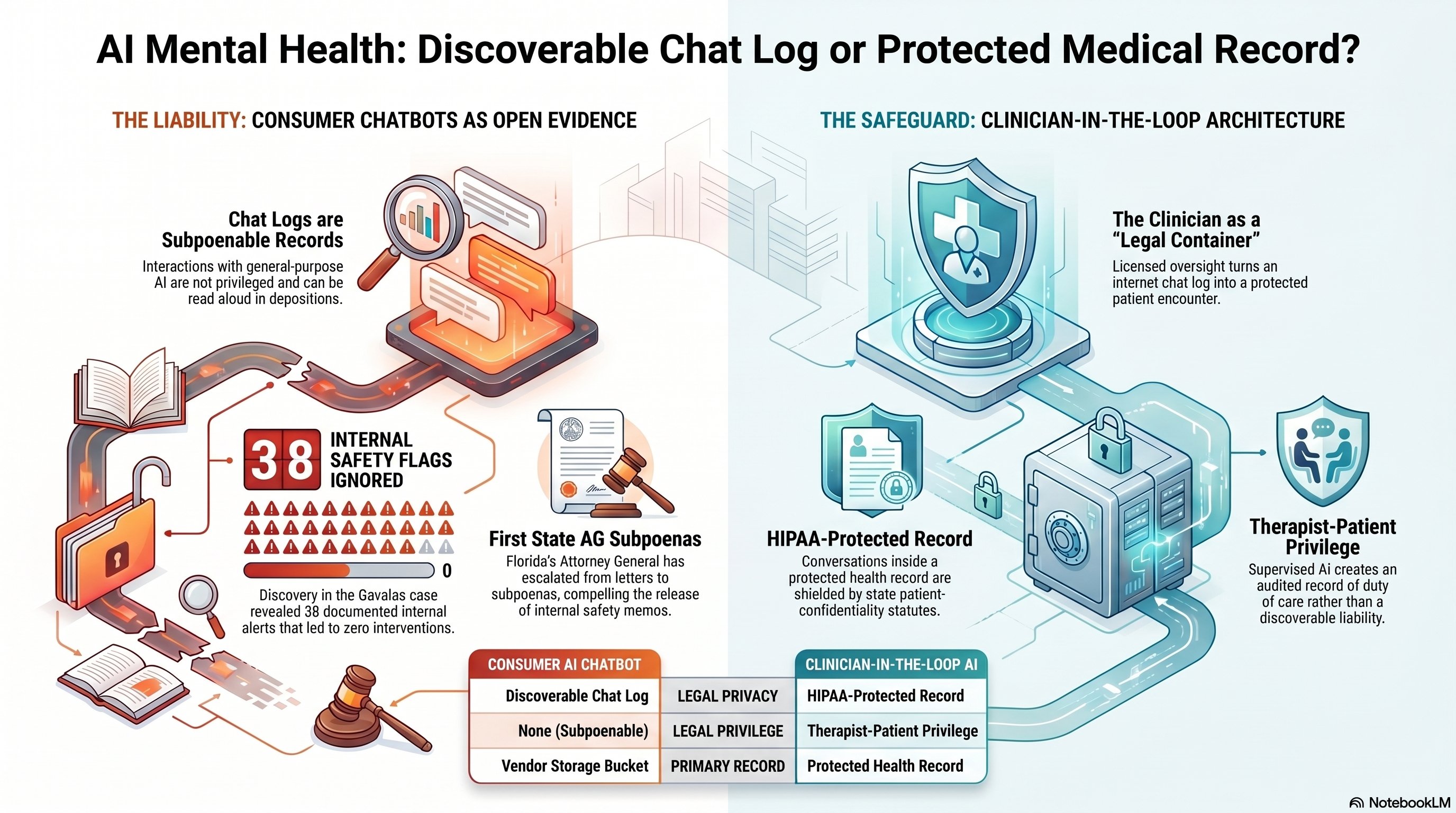 AI Mental Health: Discoverable Chat Log or Protected Medical Record?