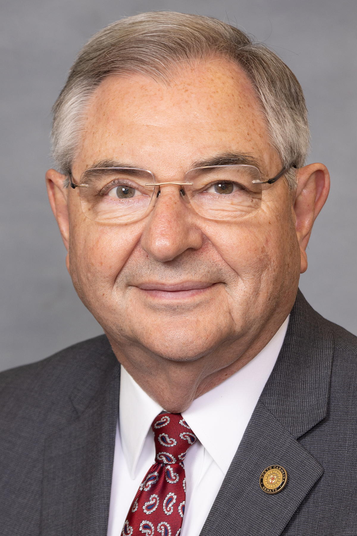 Official portrait of North Carolina State Senator Jim Burgin, Republican of Harnett County.