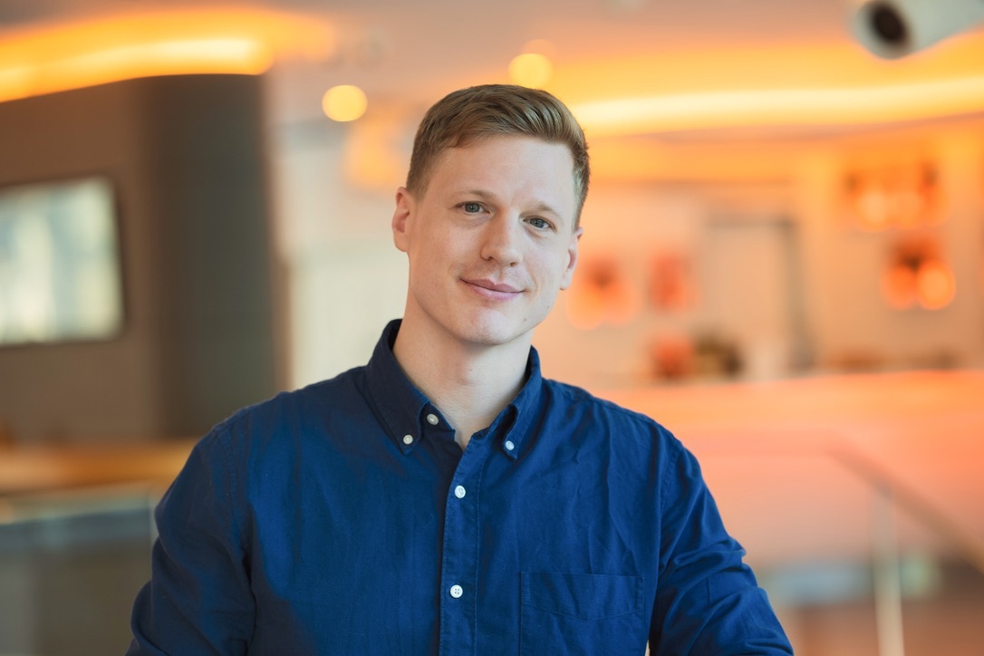 Portrait of Doctor Ross Harper, computational neuroscientist and Chief Executive of Limbic in London.