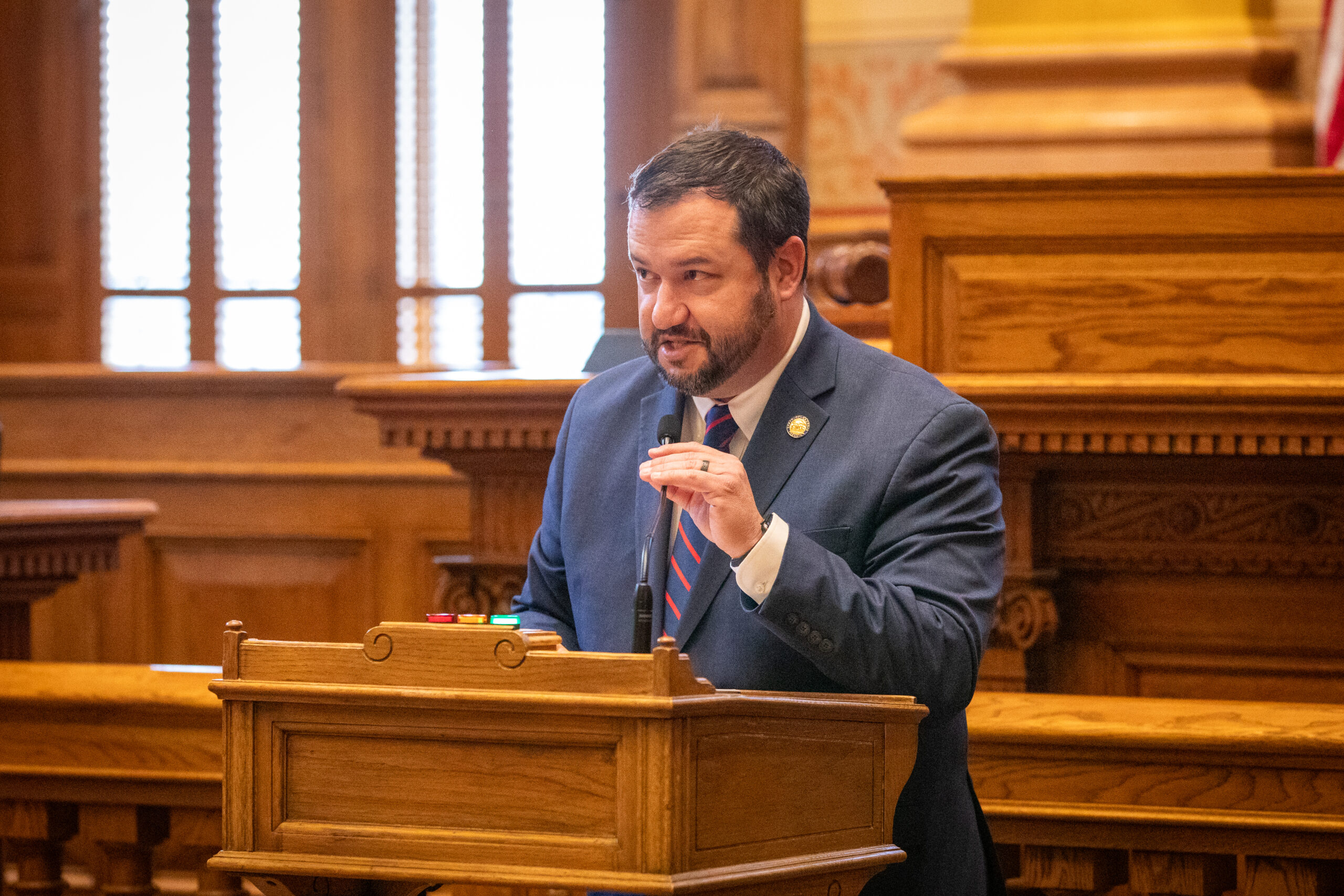 Senator Jason Anavitarte, Georgia State Senate Majority Leader, prime sponsor of SB 540, photographed at the Georgia State Capitol.